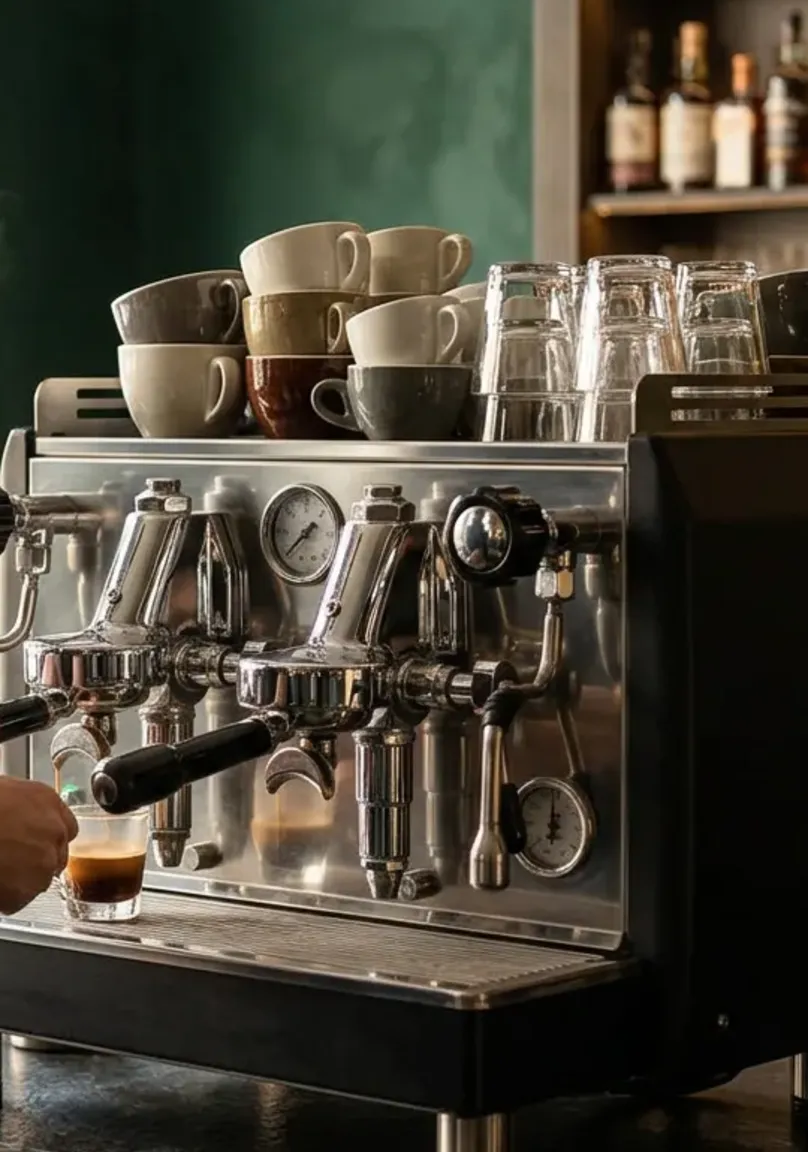 La macchina del caffè sul bancone di Koa Lounge